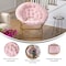 Flash Furniture Gwen 38" Oversize Portable Faux Fur Folding Saucer Moon Chair for Dorm and Bedroom, Blush Faux Fur/Soft Gold Frame FV-FMC-025-BL-SGD-GG - alternate 5
